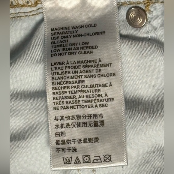 BDG Urban Outfitters Cropped Taper Barrel Jeans High Rise Raw Hem 100% Cotton - Picture 8 of 10